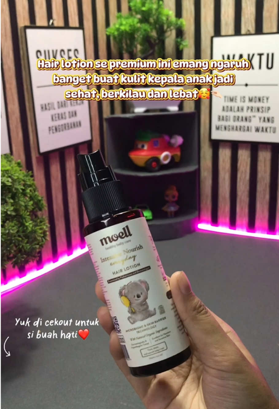 Demi kesehatan rambut bayi dan anak🥰 #hairlotion #hairlotionmoell #babylove #moellskincarebaby 
