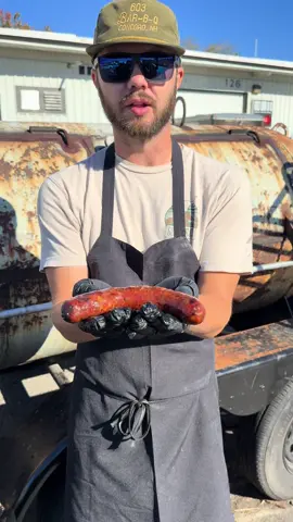 PSA!! Jalapeño cheddar sausage is here every week! Made with 100% brisket trim, this one’s a fan favorite. Be sure to stock up this week before we go on vacation next week!! Here Thursday-Sunday 12-Sold out and closed all of next week!  #bbq #bbqtiktok #sausage #homemade #fyp 