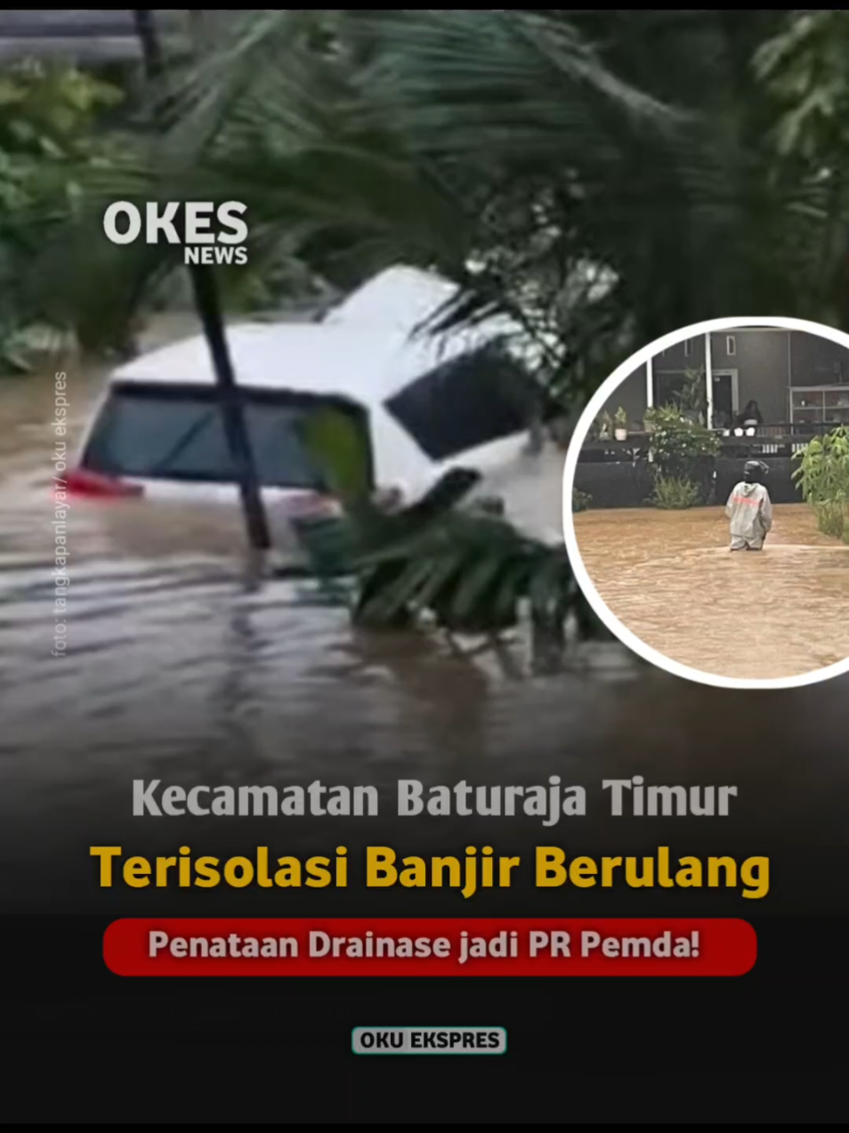 Kecamatan Baturaja Timur Terisolasi Banjir Berulang, Tata Drainase jadi PR Pemda! Hujan deras kembali merendam Baturaja Timur, warga terisolasi akibat banjir di Air Paoh hingga Tanjung Kemala. Drainase buruk dinilai jadi penyebab utama genangan berulang. #beritabaturaja #okuekspres #baturaja #infoterkini 