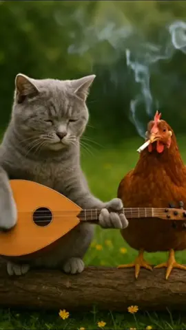 Tavuk ve Kedi ile Müzik Keyfi