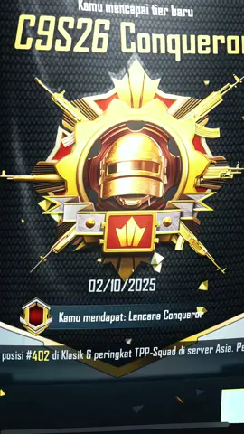 DONE CONQU GAK TAU YANG KEBERAPA🥵MASIH OPEN TERUS YA GUYS👌#PUBGMOBILE#pubg#fypシ#fyp 