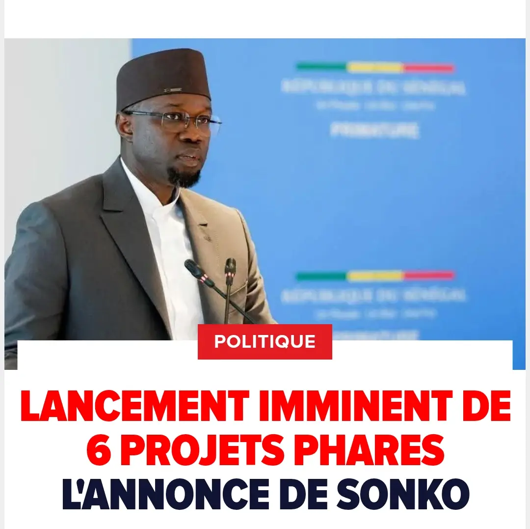Le premier ministre et son gouvernement vont, très prochainement, procéder au lancement des grands chantiers de l’agenda national de transformation. Ce sont, essentiellement, des projets structurants phares du mandat du Président de la République. La question a été évoquée par le chef du gouvernement, Ousmane Sonko, hier mercredi en conseil des ministres. Il s’agit du projet de Grand Transfert d’eau, l’électrification et l’hydraulique rurales, l’identité numérique, la ligne ferroviaire Dakar-Tambacounda (composante standard), le renouvellement du parc automobile de transport de marchandises, le programme des coopératives agricoles. «Leur mise en œuvre diligente sera la priorité absolue de l’action gouvernementale», renseigne le communiqué du Conseil des ministres