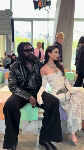 #Damso & #MillaLapidus & @Adèle Castillon waiting for #Rabanne show to start! #RabanneSS26 