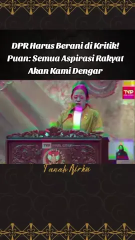 Ketua DPR RI Puan Maharani menegaskan kembali pentingnya keberanian wakil rakyat dalam menghadapi kritik. Menurutnya anggota DPR tidak bolh alergi terhadap suara publik,baik itu disampaikan dengan lembut maupun keras. Yang jauh lebih penting adalah bagaimana kritik tersebut dijadikan bahan refleksi untuk bekerja lebih baik dan menghadirkan keputusan yang membawa manfaat langsung bagi rakyat. #dprri #puanmaharani  #suararakyat #aspirasirakyat  #kritik 