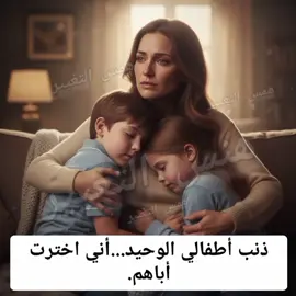 ليست دموعي على نفسي… بل على طفولة أطفالي التي انكسرت بسبب اختياري. ذنبهم الوحيد أنني صدقت أوهام رجل لم يعرف معنى الأبوة… رسالة_لأولادي #الأمومة_الحقيقية  #قوة_الأم  #اعتذار_من_القلب  #العائلة_أولاً  #الحب_الأبدي 