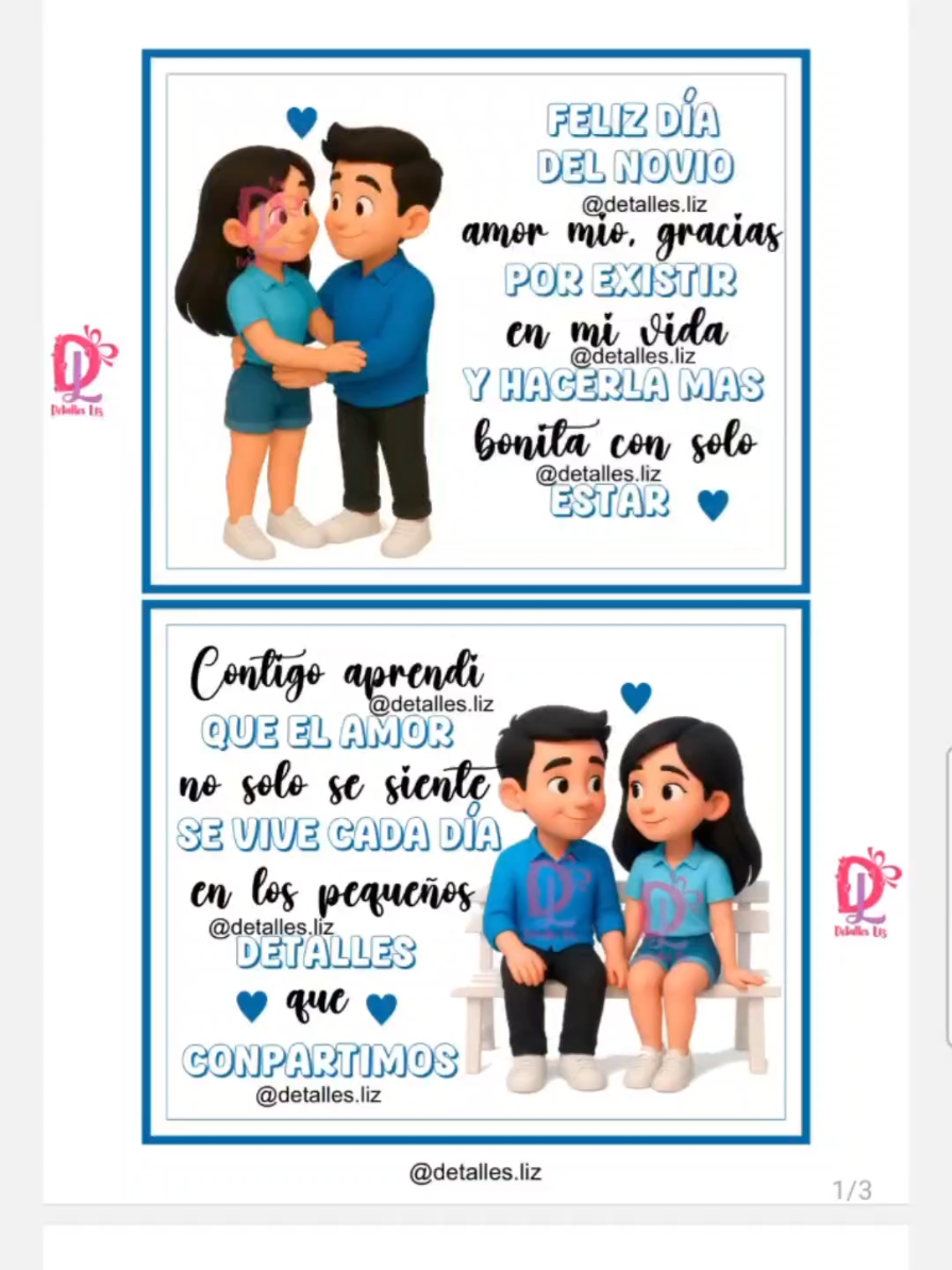 PLANTILLA DÍA DEL NOVIO ✅️ARCHIVO EN PDF #regalospersonalizados #tarjetaspersonalizadas #regaloparaminovio #tiendaderegalos #detalleslizz 