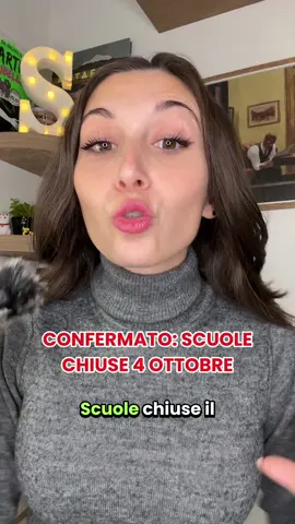 Confermato: scuole chiuse il 4 ottobre! Da quando entra in vigore? @Esmeralda Moretti #scuola #studenti #scuolechiuse 