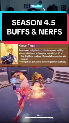 Season 4.5 Balance Patch Buffs & Nerfs #marvelrivals #rivals #marvel #daredevil #overwatch 