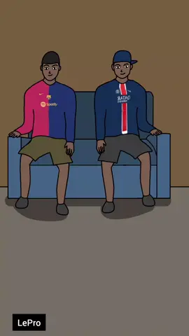 Our reaction during the match Psg vs Barça #animation #football #reaction 