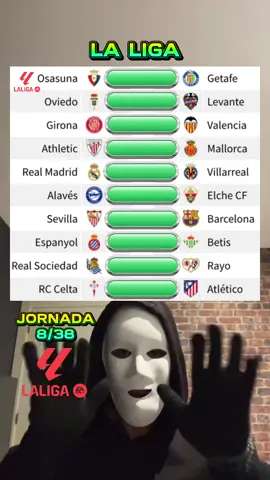 Partidos de LaLiga Jornada 8🤯🤩 #laliga #futbol #football #sevillafc #fcbarcelona 
