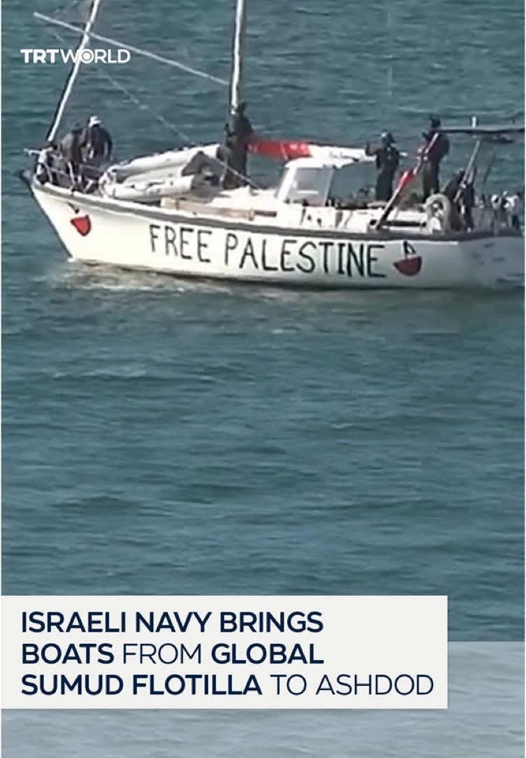 The Israeli Navy has seized two Global Sumud Flotilla boats and brought them to Ashdod, one of which was flying a Palestinian flag.  In total, Israel is reported to have attacked at least 21 Gaza-bound vessels and detained around 445 pro-Palestinian activists on board.