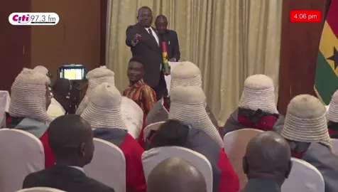 Moment His Lordship Justice Daniel Mensah, also known as Dormaahene Nana Agyemang Badu II, received his instrument of office as a Judge of the Court of Appeal. Watch here: https://youtube.com/live/-d8d3HRQ-J4?feature=share #ChannelOneNews
