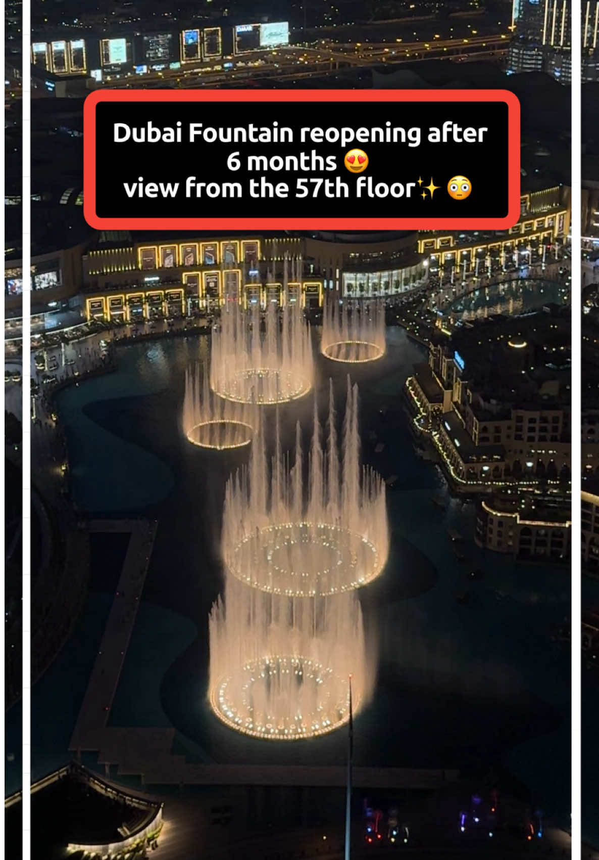 Seeing the Dubai Fountain after 6 months and that too from your own home terrace — has a whole different kind of charm 😍 #fyp #dubai #اكسبلور #دبي #الشعب_الصيني_ماله_حل😂😂 