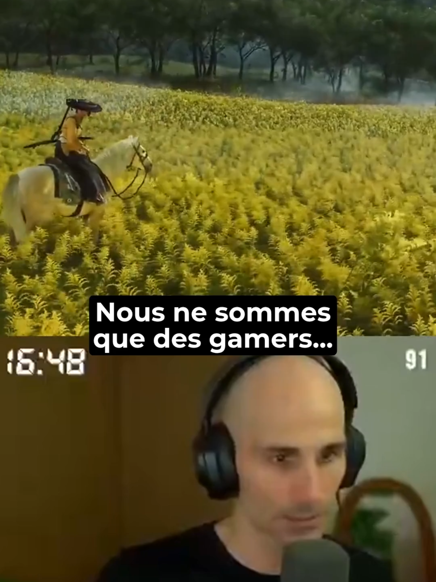 Ghost of Yotei : Faut qu'on parle de la musique du jeu un peu aussi non ? Juste ces quelques notes, cette voix et cette impression d'absolu. Le jeu commence sur des bases très élevées.  Frissons directs pour moi. Ça me cueille d'une force ! ❤ Parfois il suffit de la bonne combinaison pour que l'alchimie fonctionne, et qu'on se sente bien sur un jeu.  Quel plaisir ce début de jeu où tout est fait pour te plonger dans cette histoire. #Ghostofyotei #ps5pro #openworldgame #jeuxvideo #gaming #tonton #pourtoi