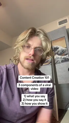 Content creation tip: the 3 components to a successful video.  May this serve you well. Much love 