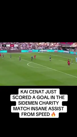 KAI CENAT JUST SCORED A GOAL IN THE SIDEMEN CHARITY MATCH INSANE ASSIST FROM SPEED 🔥 #sportstiktok #lebronjames #footballedit #fypシ #football 