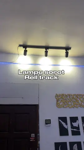 Lampu sorot rell track yang udah fullset tinggal pasang  #lampusorot #lampurelltrack #lampusorotled #lampurel 