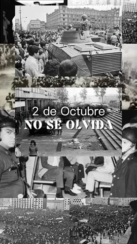 El 2 de octubre de 1968 marcó a generaciones enteras en México. El movimiento estudiantil fue atacado en Tlatelolco, dejando una herida abierta en la historia. Recordar esta fecha es un acto de resistencia y un llamado a no repetir los errores del pasado. Hoy, más de cinco décadas después, el 2 de octubre sigue siendo memoria viva. Es la voz de quienes ya no están, el eco de una generación que luchó por libertad y justicia. Recordar no es mirar atrás, es mantener presente la exigencia de un México donde la violencia no calle a quienes sueñan con un futuro mejor. #2deoctubre #2deoctubrenoseolvida 