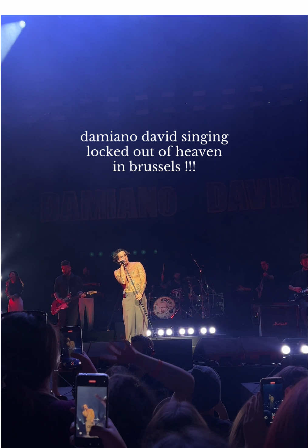 damiano david singing locked out of heaven in brussels !!! @Sony Music Belgium @be•at venues  #damianodavid #funnylittlefears #concert #music #fyp 