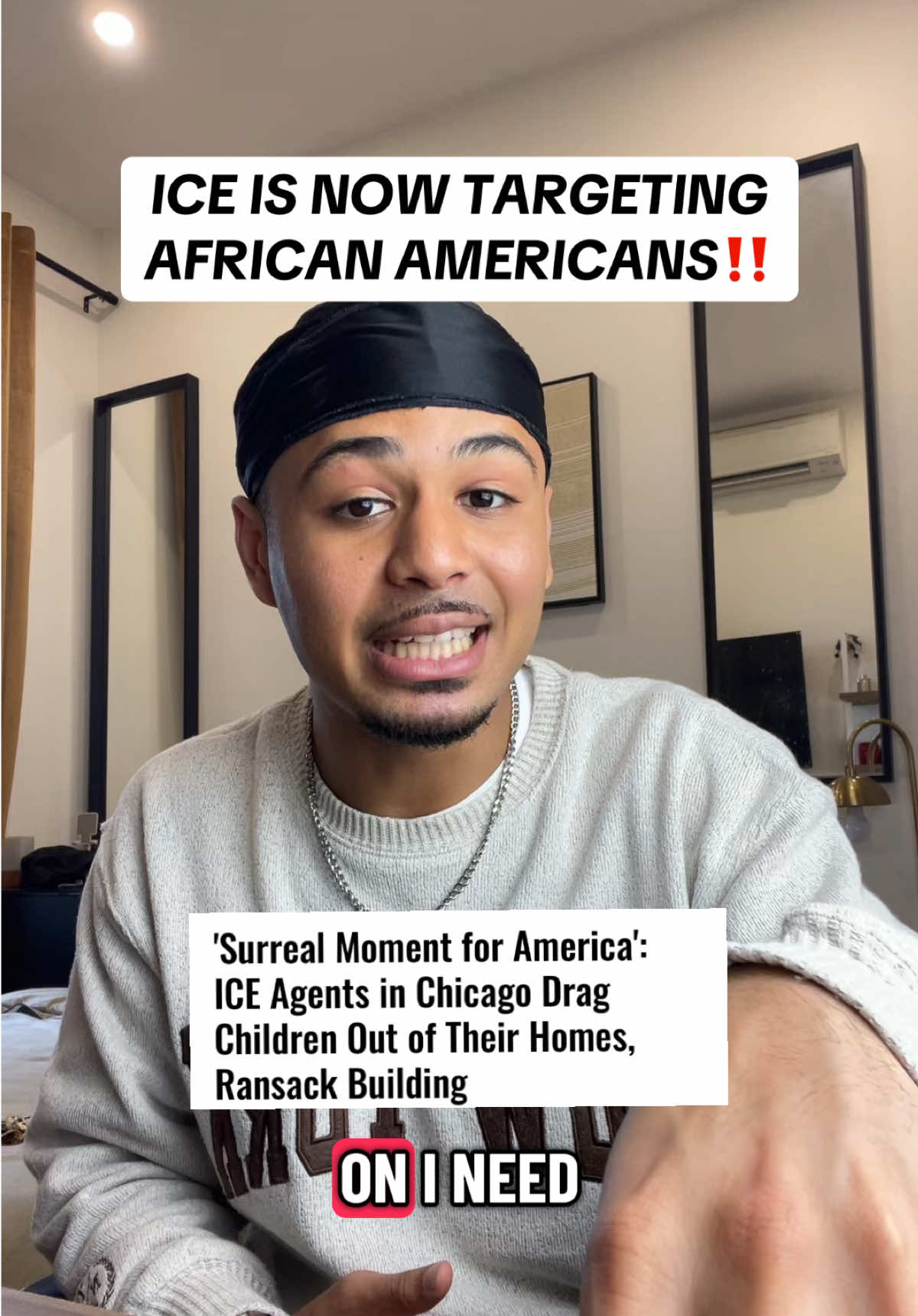 If you are a POC in a occupied city, there are officially no acceptions for questioning. #BlackTikTok #chicago #fyp #ice 