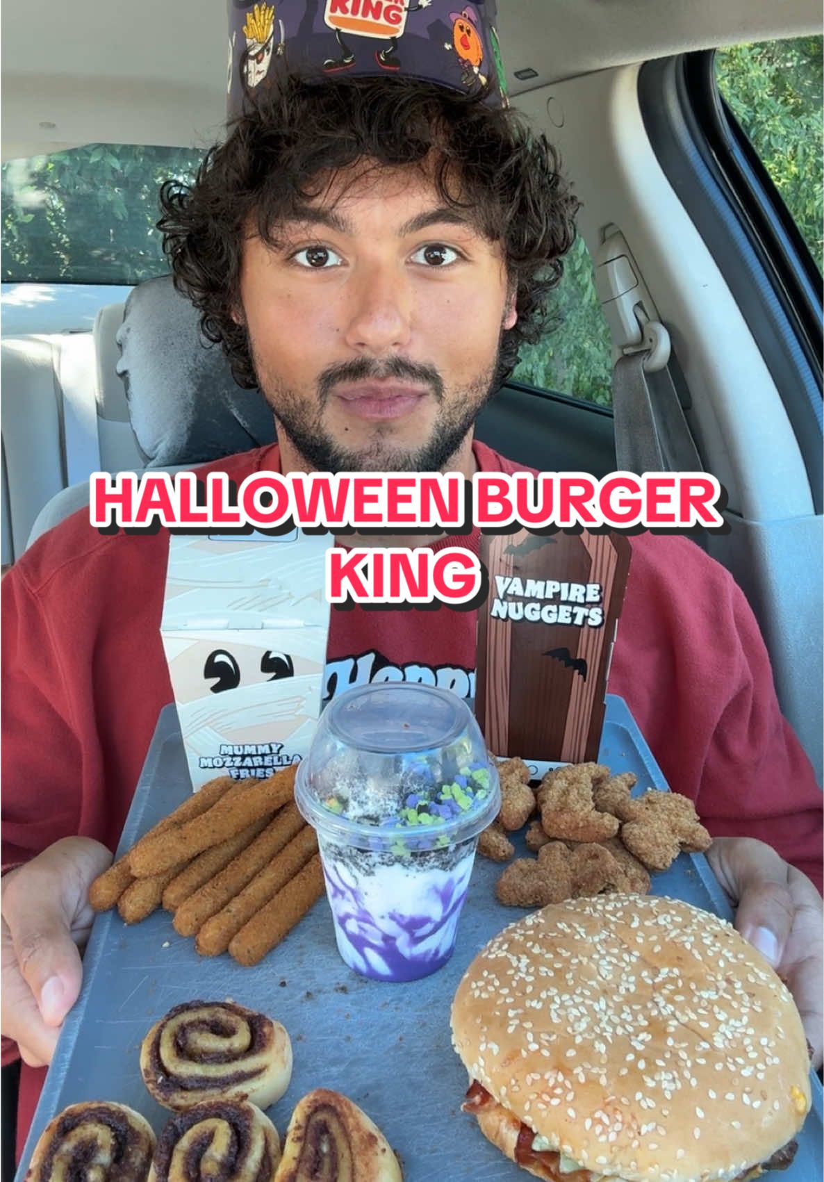 SPOOKY HALLOWEEN BURGER KING MENU GOT ME SO SCARED I POOPED IN MY UNDERWEAR! #burgerking #halloween #FoodTok #mukbang #fyp 
