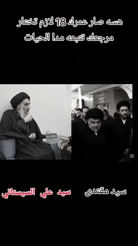 هسه صار عمرك 18لازم تختار مرجعك تتبعه مدا الحيات  #سيد_علي_السيستاني #الشعب_الصيني_ماله_حل #ابومهدي_المهندس_قائد_النصر #ابومهدي_المهندس_وقاسم_سليماني_ 