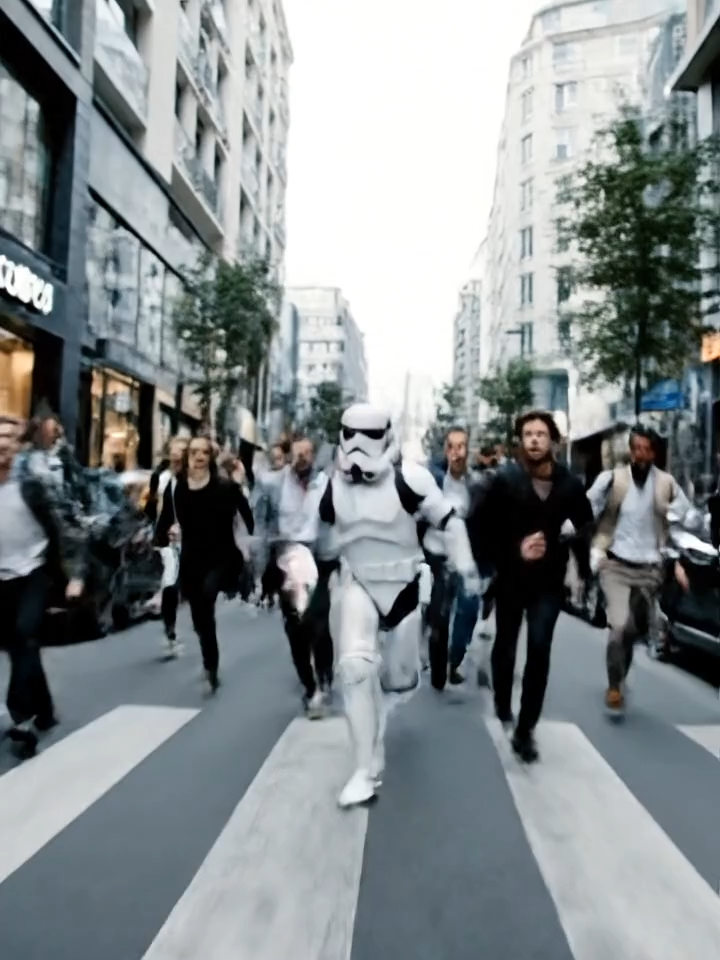 POV: T'as volé le sabre de Darki Vader et il te poursuit en pleine rue 😭💀 J'aurais pas dû faire ça les gars... AIDEZ-MOI 🏃‍♂️⚔️ #POV #DarkVador #StarWars #Viral #Veo3 #IA #AIVideo #Complotiste #FYP #PourToi #Drole