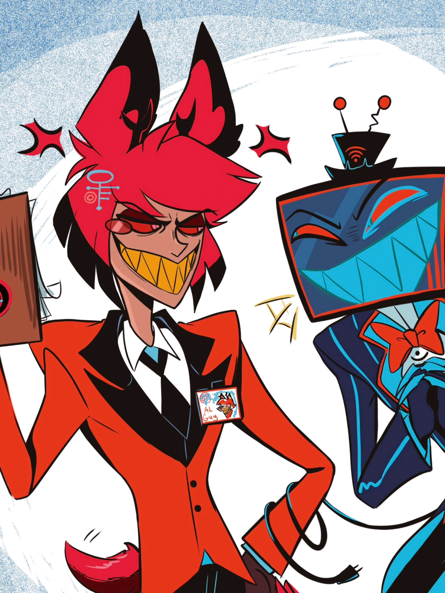Vox, put your chomper back in your pants. 😓 #hazbinhotel #voxhazbinhotel #alastorhazbinhotel #radiostatic #gay 