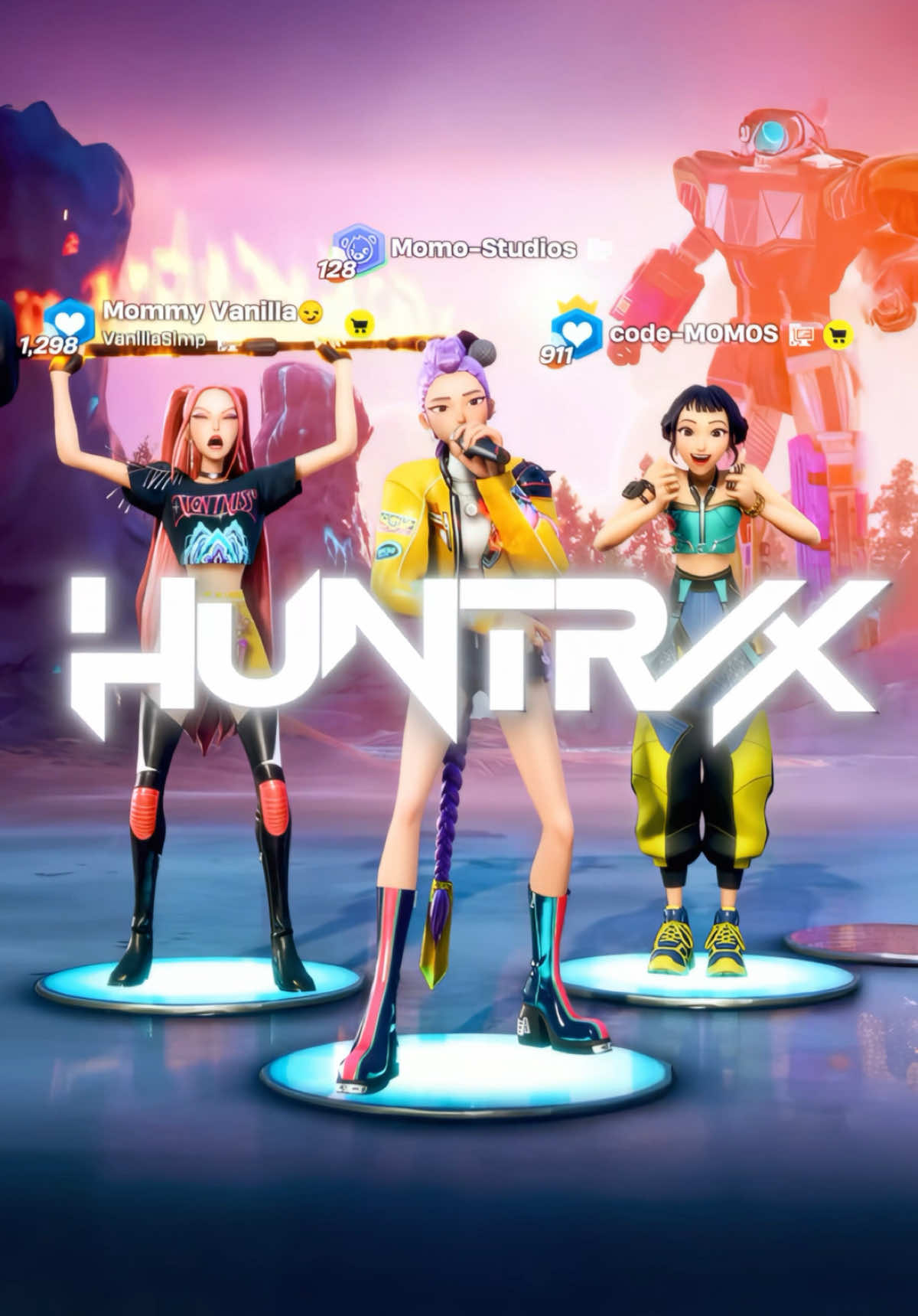 HUNTR/X Outfits now in Fortnite😮‍💨 #fortnite #huntrix #kpopdemonhunters #rumi #mira 