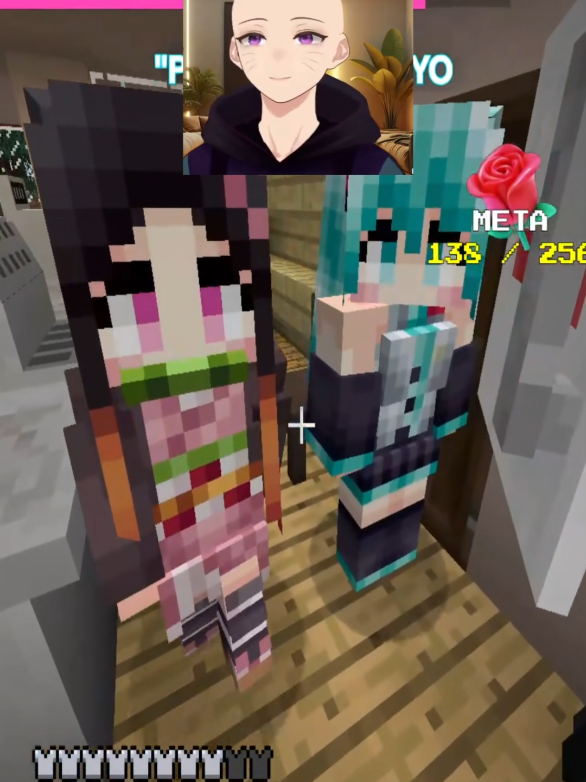 NEZUKO se pone celosa y me cierra la puerta en la cara #humor #vtuber #Minecraft 