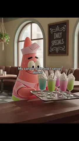 Pink collar patrick ☕️ #pinkcollar #patrick #giftok #memes #fyp 