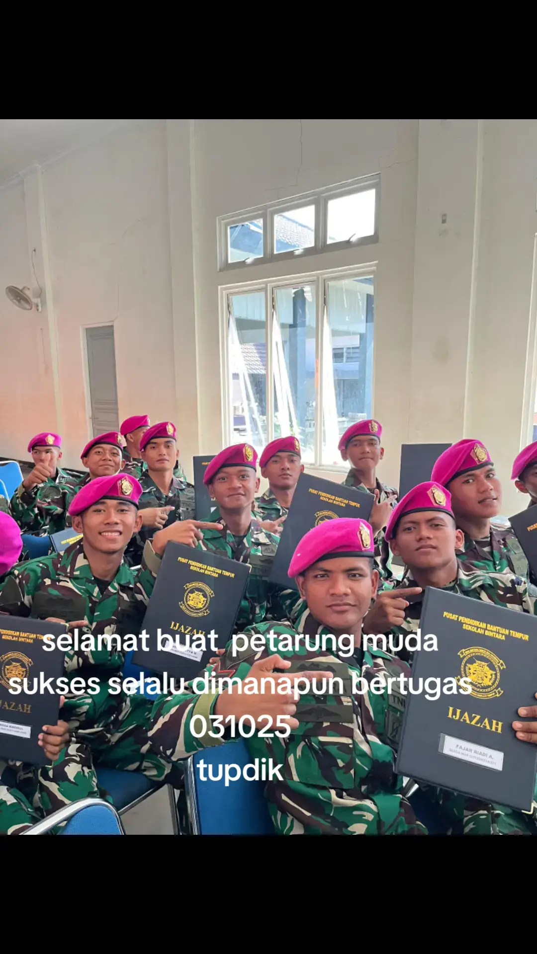 selamat dan sukses selalu para petarung muda tupdik 031025#Pusdikmar 44/2