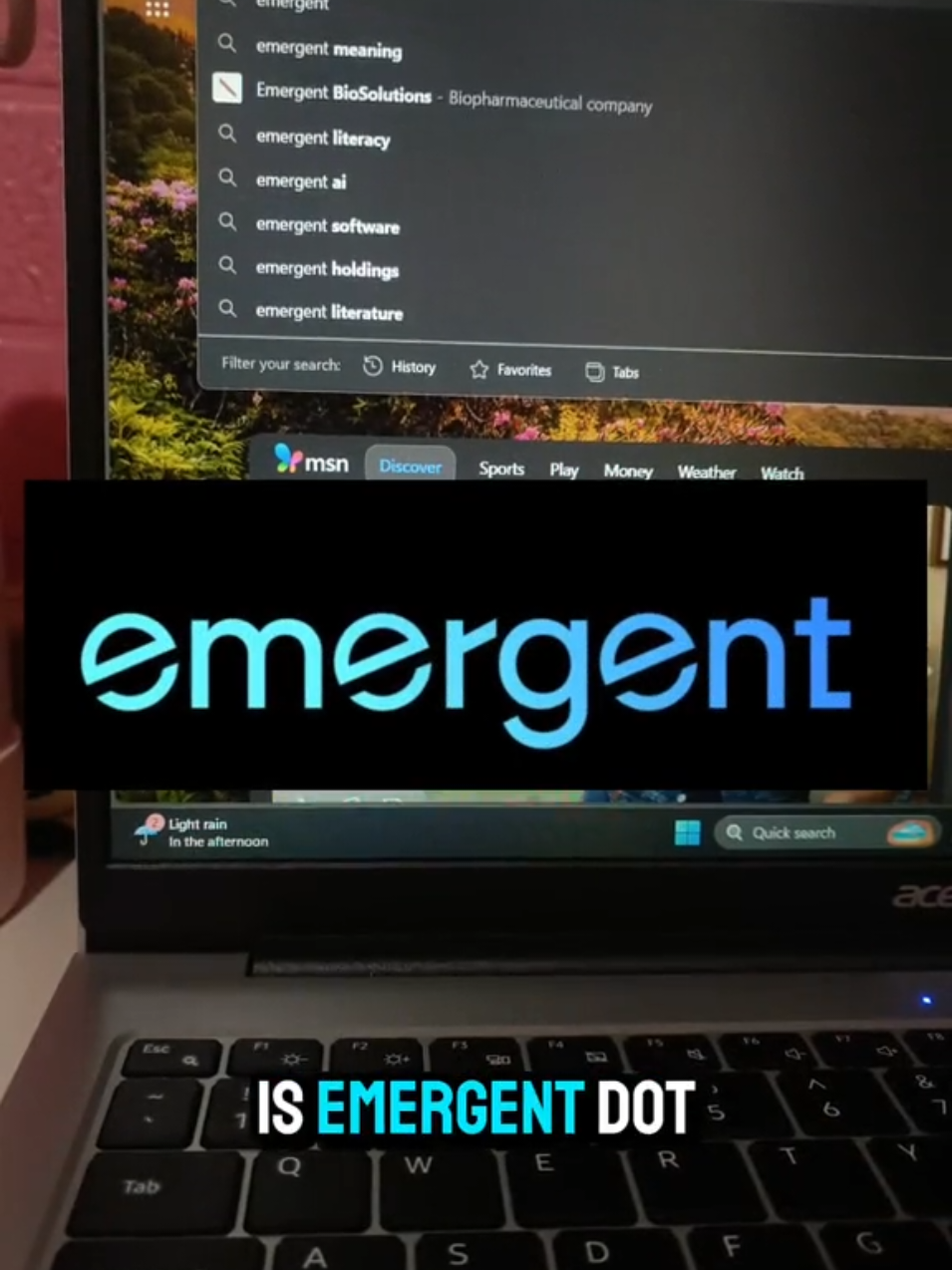 With Emergent, an idea in your head can become a product in your hands - through nothing
 more than a simple conversation with AI. no coding needed try this now!  #Emergent #AI #Startup #Tech #ArtificialIntelligence 