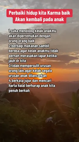 #ketika orang tua mampu memutus karma buruk maka karma baik akan diterima olehnya dan anak anaknya sebagai garis keturunan,, tanamlah karma baik ,,, karma/nasib adalah hukum alam semesta