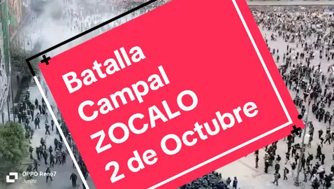 Se desatata #batalla campal en el #zocalo de la #CDMX Manifestantes les dan con todo a la #policia en esta #marcha del 2 de octubre @Clara Brugada @Ciudad de México 