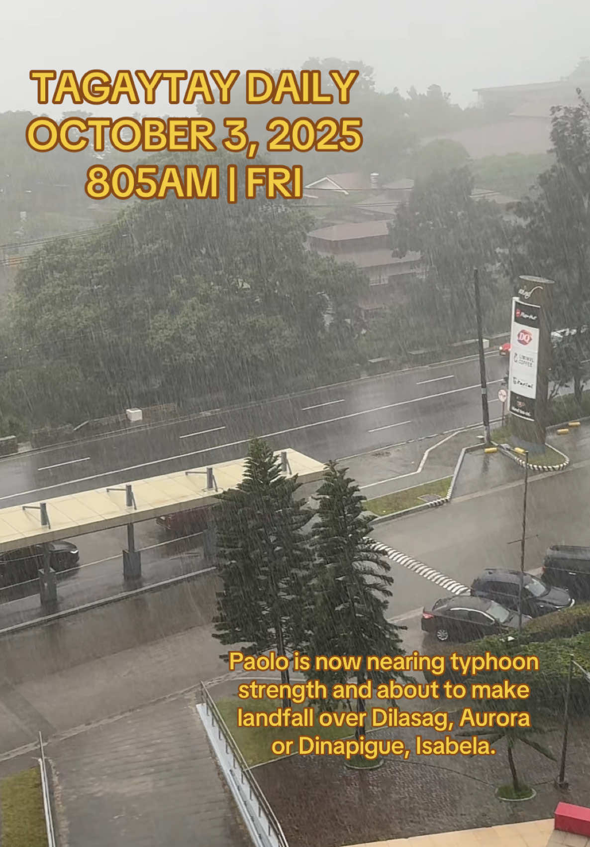 Woke Up Raining Here in TAGATAY CAVITE!  Ingat po everybody. Stay Dry  Other News about #paoloph at 8am  october 3, 2025  STS #Matmo #PaoloPH is about to make landfall in #Dinapigue, #Isabela or ,  this morning. The storm is small in size. Heavy rains are likely confined within its main convection as southwest monsoon is relatively weak, with only scattered rain along its rainband. BAD SIGN(LOOK)(Oct.3,Friday 8:11AM):Malapit na maglandfall si  ,Mas maulan na panahon sa Metro Manila possible malapit na magsimula.Makakapal na rain clouds ng bagyo patuloy na pumapasok sa Luzon.Nanatili 
