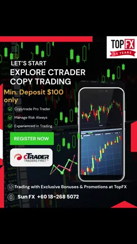 Copytrade At CTrader Topfx With Minimum Deposit $100 only. #copytradingforbeginners #ctradertradingplatform 