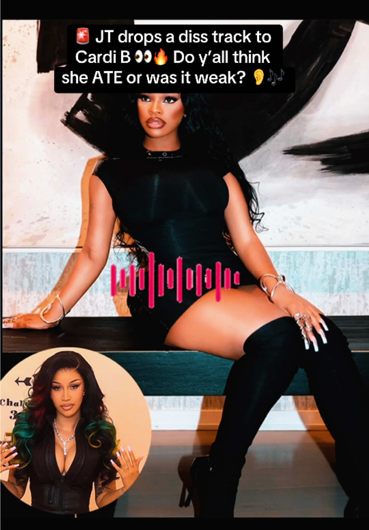 JT coming straight at Cardi B with a new diss track 😳🔥 Do y’all think she slid on this beat or nah? #JT #Cardib #nickivscardi #raptok #celebritydrama 