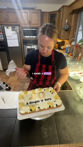 Serving sass, glitter, and a side of fierce, because a cougar is born at 40! 🐾🍰 Who says getting older isn’t sweet? 😏 #BakedByTheLake #CookieCake #40thbirthdaycake #birthdaycake #buttercreamfrosting   