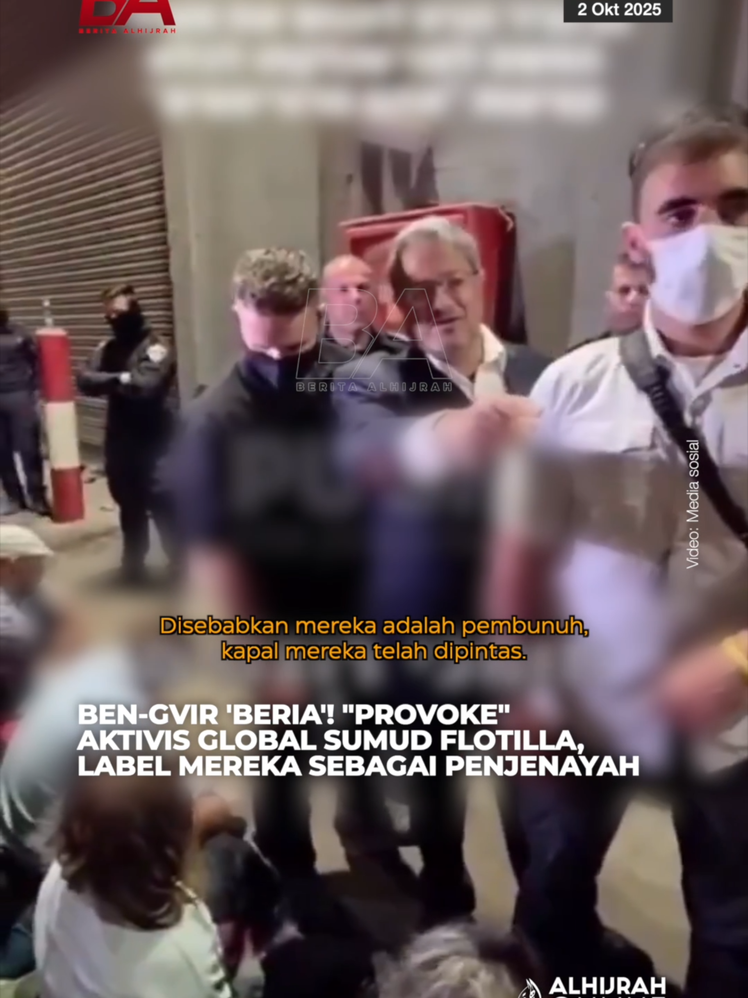 Betul punya ‘Is-sewel’! Menteri Keselamatan, Itamar Ben-Gvir  ‘beria’ untuk sebarkan propaganda kepada rakyat negara haramnya mengatakan bahawa aktivis Global Sumud Flotilla adalah penjenayah.
