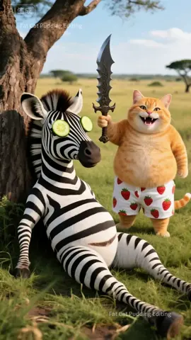 The elephant truly deserves the title of the overlord of the grassland! #kitten #orangecat #cat #ai #funny 