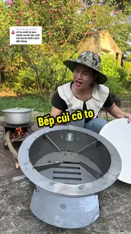 Trả lời @linlv18 Bếp củi cỡ to tiện lợi #xuhuongtiktok #bepcuikhongkhoi #xuhuongtiktok 
