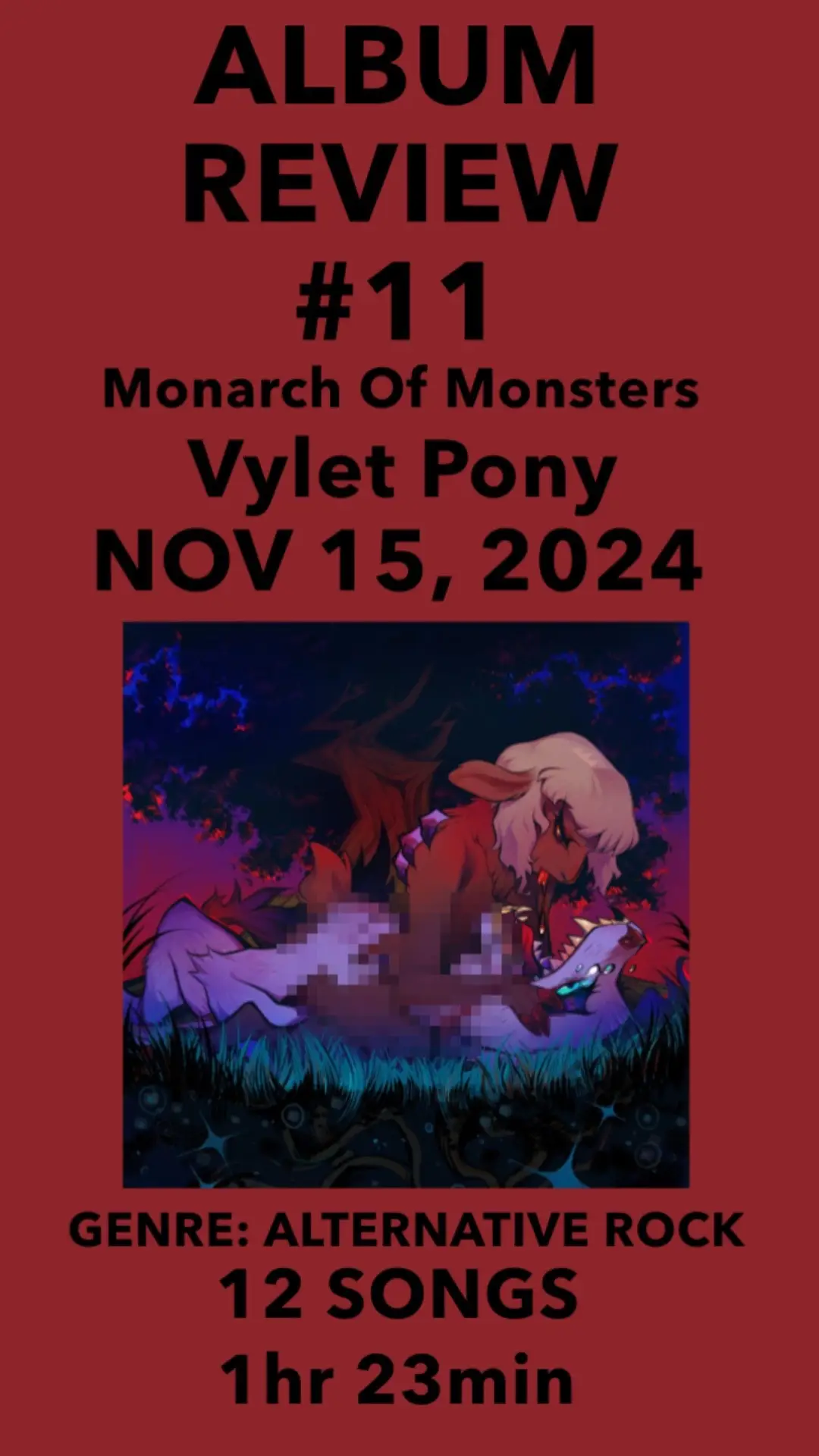 This album was surprisingly really good #rock #vyletpony #music #viral #fyp #monarchofmonsters 
