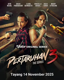 The biggest action series in Indonesia is back! Pertaruhan The Series 3 tayang 14 November hanya di Vidio! #pertaruhantheseries3 #pertaruhantheseries #vidiooriginalseries 