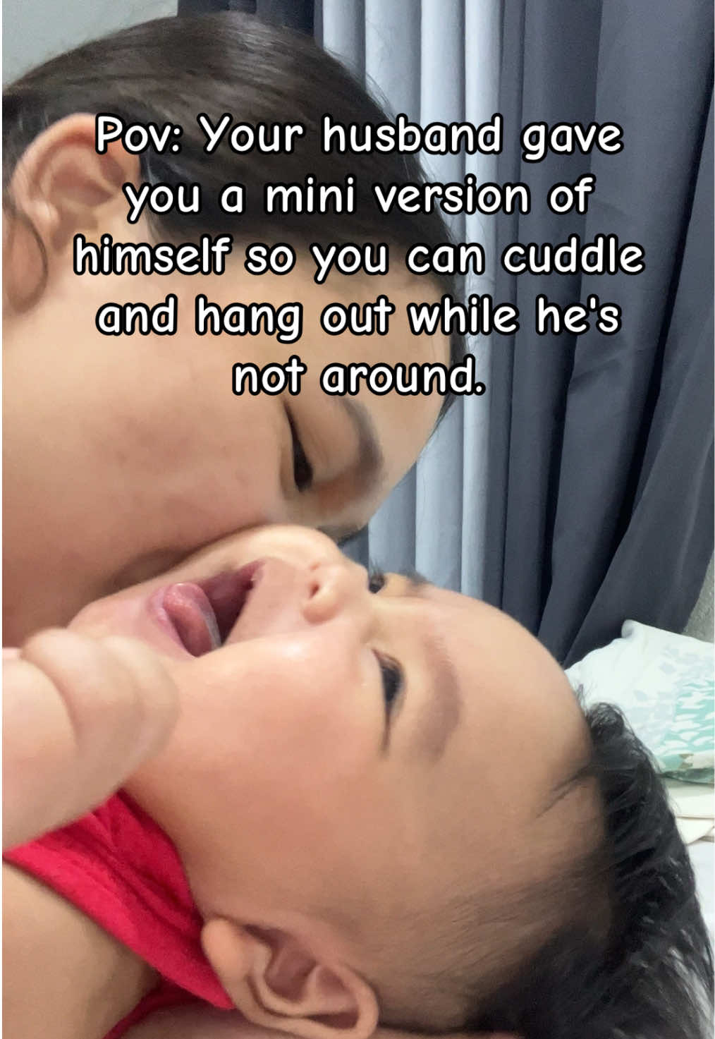 Bakit ang sarap sa ears ng tawa ng mga babies natin? Hehe #ftm #ftd #MomsofTikTok #babytiktok #mybabyboy 