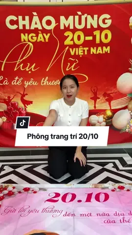 Phông trang trí 20/10 in 3D sống động #trangtri20thang10 #ngocngannga 