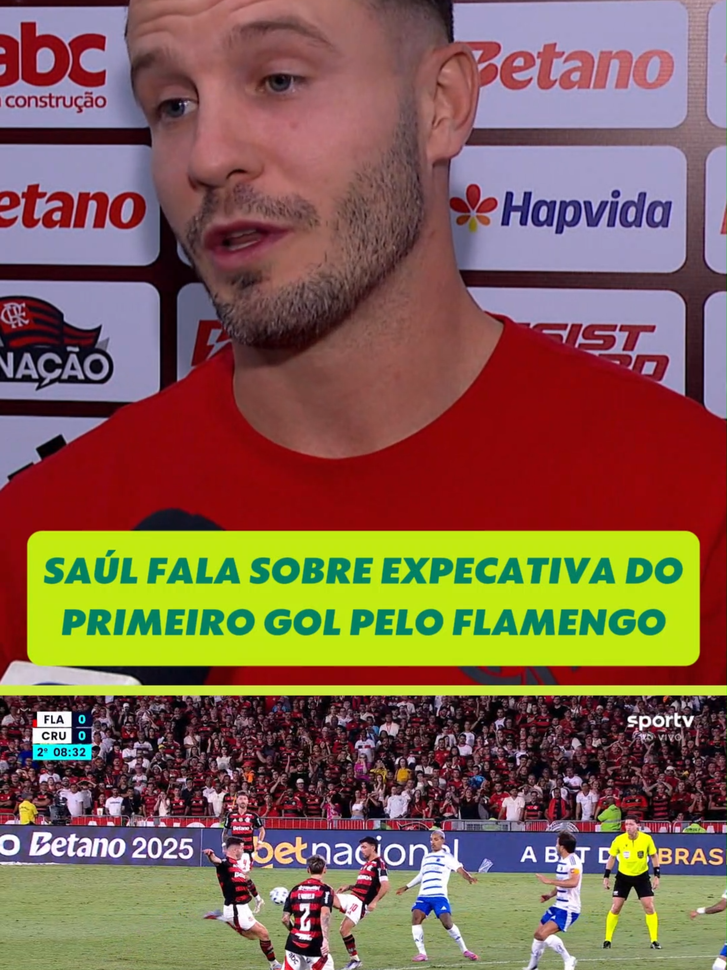 Saúl falou sobre a expectativa do primeiro gol com a camisa do Flamengo. O meia espanhol também comentou sobre o lance em que se embola com Arrascaeta e não consegue finalizar. #futebol #flamengo #cruzeiro #brasileirão #ge