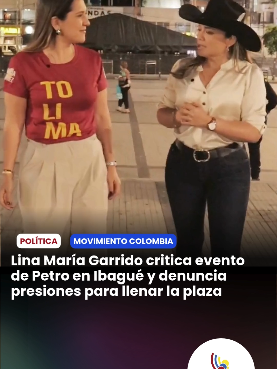 Lina María Garrido critica evento de Petro en Ibagué y denuncia presiones para llenar la plaza #movimientocolombiano