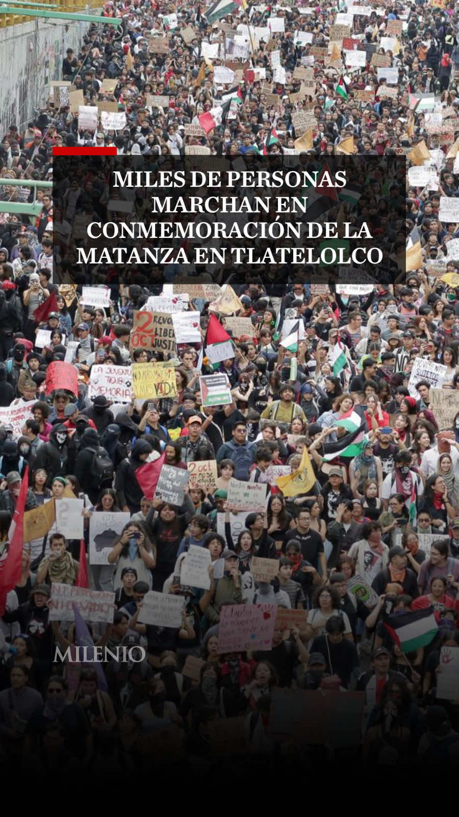Este 2 de octubre se conmemoran 57 años de la matanza estudiantil en Tlatelolco, y como cada año, cientos de estudiantes y colectivos sociales se movilizan por las principales calles de la Ciudad de México. La marcha ha partido desde la Plaza de las Tres Culturas y avanza por vialidades centrales hasta llegar al Zócalo capitalino. La movilización también ha registrado momentos de tensión. Integrantes del Bloque Negro lanzaron proyectiles contra policías de la Secretaría de Seguridad Ciudadana, quienes respondieron con extintores para contener los ataques. 🚨