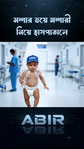 মশার ভয়ে মশারী নিয়ে হাসপাতালে 😑 #viral #funny #abir #comedy #trending 